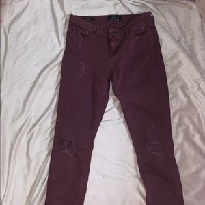 lucky brand maroon lolita skinny jeans